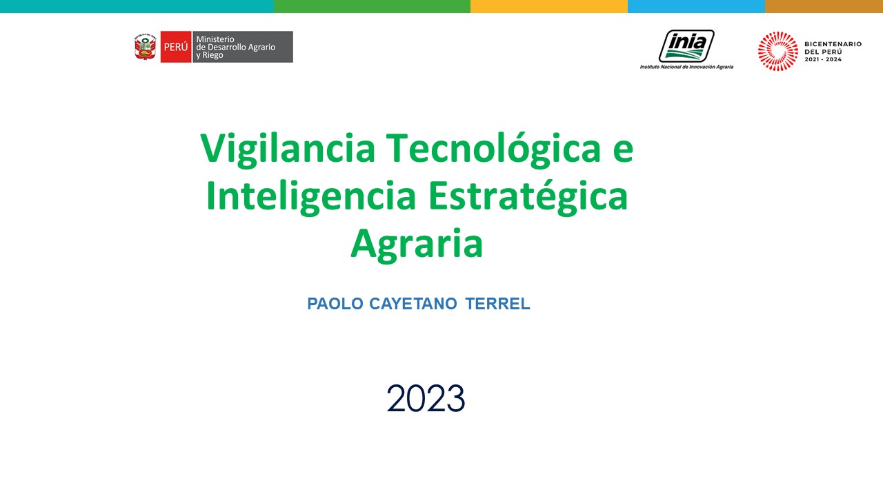 Curso de Vigilancia Tecnológica e Inteligencia Estratégica Agraria
